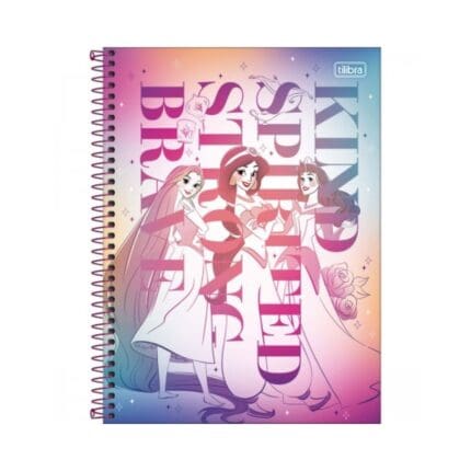 Caderno Universitário Princesas Disney 1 Matéria C/ 80 Folhas - Tilibra