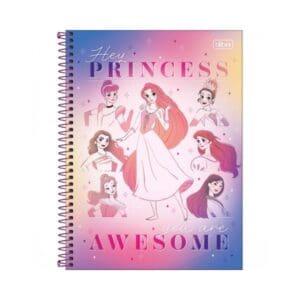 Caderno Universitário Princesas Disney 1 Matéria C/ 80 Folhas - Tilibra - Imagem 5