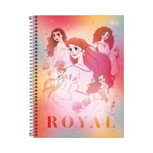 Caderno Universitário Princesas Disney 1 Matéria C/ 80 Folhas - Tilibra - Imagem 6