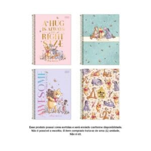 Caderno Universitário Winnie the Pooh 1 Matéria C/ 80 Folhas - Tilibra - Imagem 2