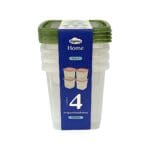 Conjunto C/ 4 Organizadores Quadrados Altos Home 625ml - Giplás