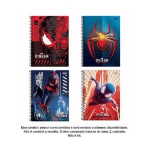 Caderno Universitário Spider Man Game Verse 1 Matéria 80 Folhas - Tilibra - Imagem 2