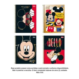 Caderno Universitário Mickey 1 Matéria 80 Folhas - Tilibra - Imagem 2