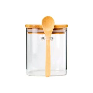 Pote de Vidro com Tampa e Colher de Bambu 500ML - Petrin - Imagem 2