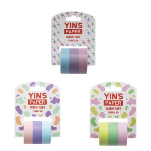 Fita Adesiva Washi Tape 15mmx3m Candy Color - Yin's Paper
