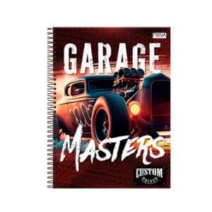 Caderno Universitário Espiral 1 Matéria 80 Folhas Custom Driver Masculina - Nova Cadernos