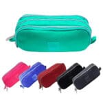 Estojo Nylon 3 Zippers Liso Cores Sortidas - Yepp Bags