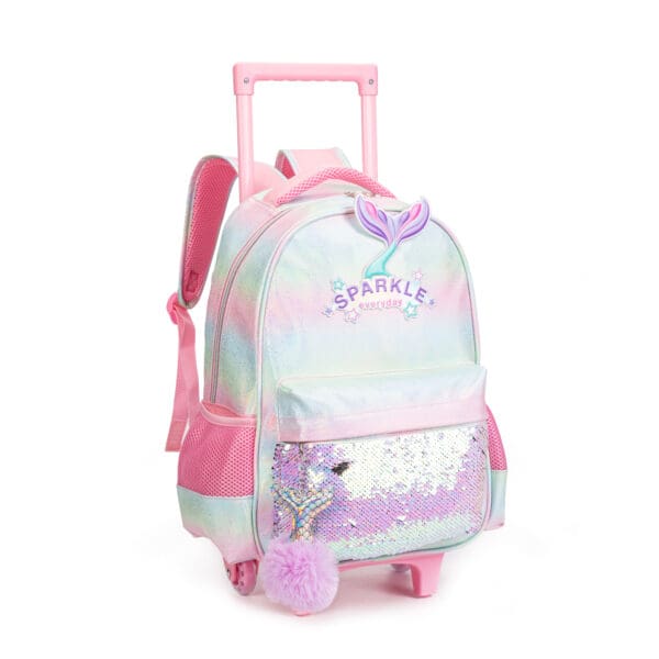 0J7A4262-600x600 Mochila de Rodinha Infantil Feminina Sparkle - Nova Rio - Imagem 1