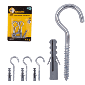 Kit Gancho de Parafuso com Bucha 4 Unidades 370x60mm - Startools - Imagem 3