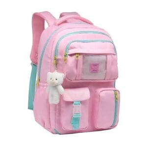 Mochila de Costas Juvenil Feminina Chaveiro Ursinho - Yepp