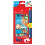 Ecolápis Bicolor 12 Lápis 24 Cores + Kit Escolar - Faber Castell