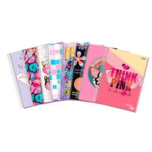 Caderno Espiral Universitário 10 Matérias 160 Folhas Nova Mix Feminina - Nova Cadernos - Imagem 3