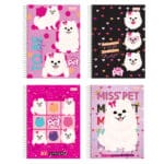 Caderno Espiral Universitário 10 Matérias 160 Folhas Miss Pet - Nova Cadernos