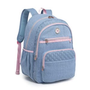 Mochila de Costas Jeans Feminina - Kika Style