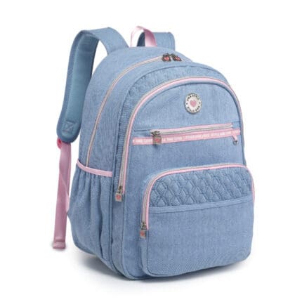 Mochila de Costas Jeans Feminina - Kika Style