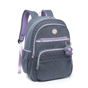 Mochila de Costas Jeans Feminina - Kika Style - Imagem 3