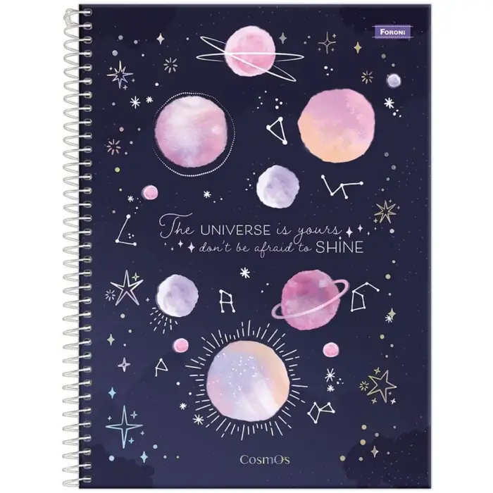 Caderno Universitário Cosmos 1 Matéria 80 Folhas - Foroni - Imagem 3