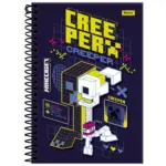 Caderno Espiral 1/4 Minecraft 80 Folhas - Foroni
