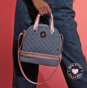 Frasqueira Térmica Feminina Jeans com 2 Alças  - Kika Style - Imagem 2