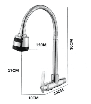 Torneira Inox Gourmet Com Ducha Para Cozinha de Parede Startools - Imagem 3
