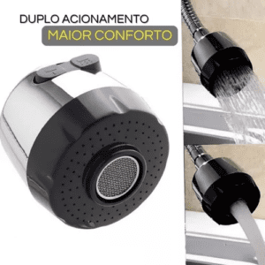 Torneira Inox Gourmet Com Ducha Para Cozinha de Parede Startools - Imagem 2