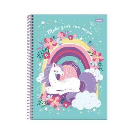 Caderno Universitário Unicórnio 1 Matéria 80 Folhas - Foroni