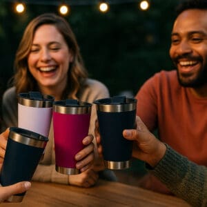 Copo Térmico Inox 473ml (Beer Pint) com Tampa - Cores Sortidas - Imagem 2