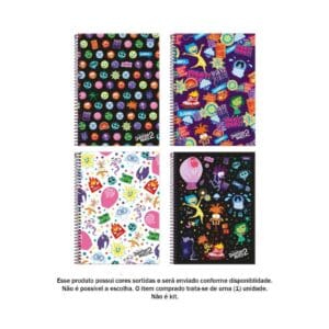 Caderno Universitário Divertida Mente 2 1 Matéria 80 Folhas - Foroni - Imagem 2