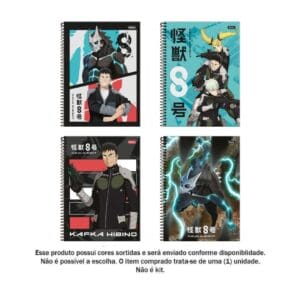 Caderno Universitário Kaiju No.Eight 1 Matéria 80 Folhas - Foroni - Imagem 2