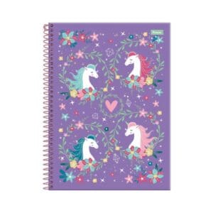 Caderno Universitário Unicórnio 1 Matéria 80 Folhas - Foroni - Imagem 4