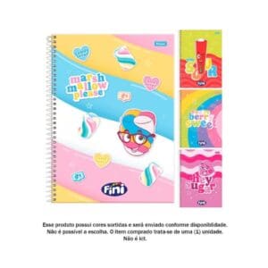 Caderno Universitário Fini 1 Matéria 80 Folhas - Foroni - Imagem 2