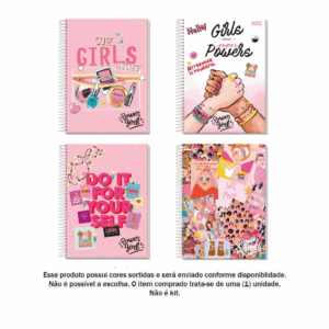 Caderno Espiral Universitário 1 Matéria 80 Folhas Power Girls - Nova Cadernos - Imagem 2