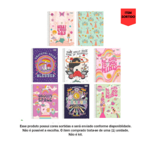 Caderno Espiral Universitário 1 Matéria 80 Folhas Be Kind - Nova Cadernos - Imagem 2