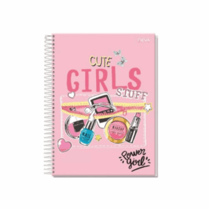 Caderno Espiral Universitário 1 Matéria 80 Folhas Power Girls - Nova Cadernos