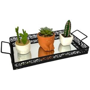 Bandeja de Ferro Com Espelho - Imagem 2