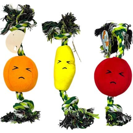 Brinquedo Pet  Fruta De Pelúcia Com Corda 30CM