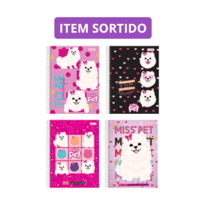 Caderno Espiral Universitário 10 Matérias 160 Folhas Miss Pet - Nova Cadernos - Imagem 2