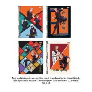 Caderno Universitário Jujutsu Kaisen 1 Matéria 80 Folhas - Foroni - Imagem 2