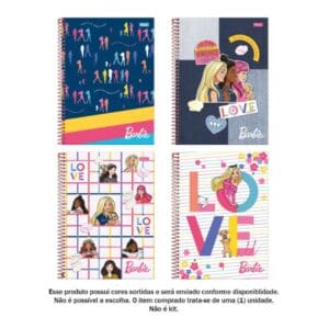 Caderno Espiral 1/4 Barbie 80 Folhas - Foroni - Imagem 2