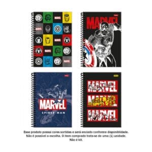 Caderno Espiral 1/4 Marvel Comics 80 Folhas - Foroni - Imagem 2