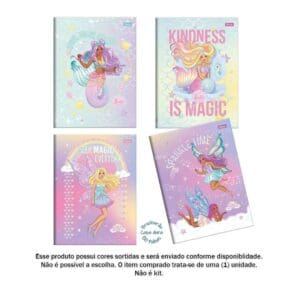 Caderno Brochura Pequeno 1/4 Barbie Dreamtopia 80 Folhas - Foroni - Imagem 2