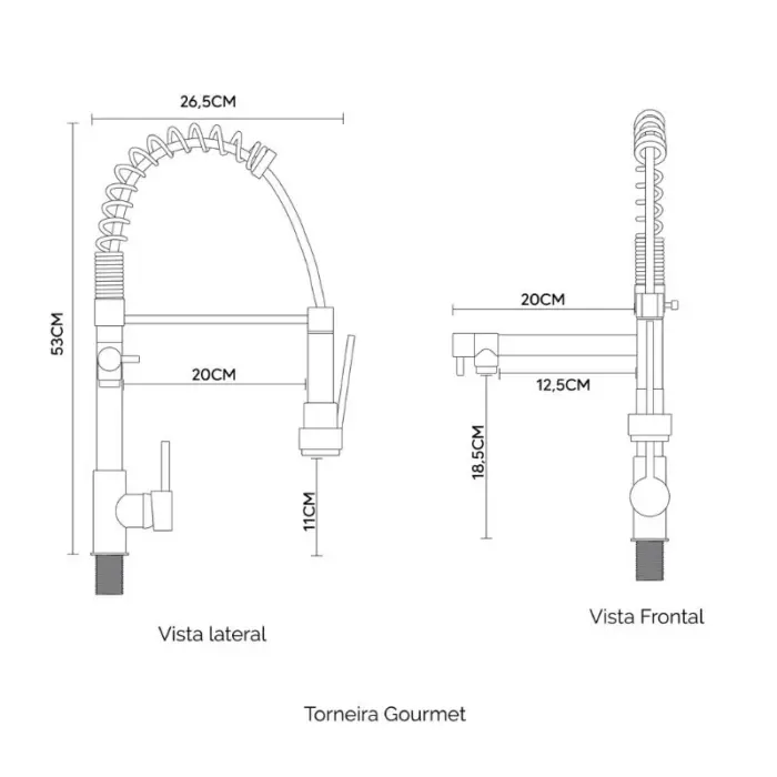 Torneira Premium Com Ducha Extensível Para Cozinha De Mesa - Startools - Imagem 3