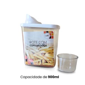 Pote com Copo Medidor 900ml - Casíta - Imagem 3
