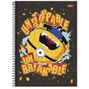 Caderno Universitário Minions 4 1 Matéria 80 Folhas - Foroni