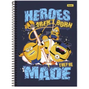 Caderno Universitário Minions 4 1 Matéria 80 Folhas - Foroni - Imagem 5