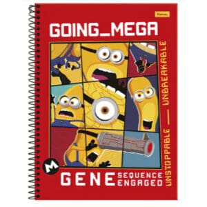 Caderno Universitário Minions 4 1 Matéria 80 Folhas - Foroni - Imagem 3