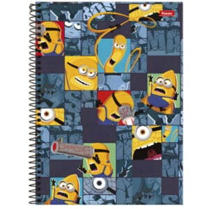Caderno Universitário Minions 4 1 Matéria 80 Folhas - Foroni - Imagem 4