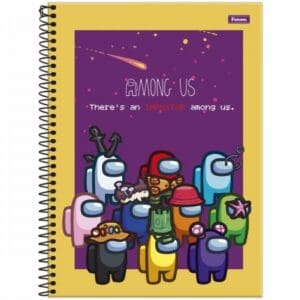 Caderno Universitário Among Us 1 Matéria 80 Folhas - Foroni - Imagem 5