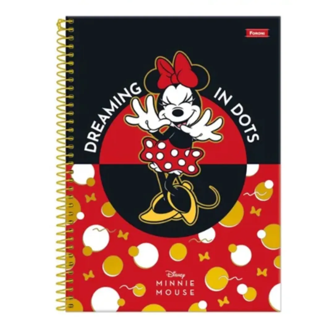 Caderno Universitário Minnie 1 Matéria 80 Folhas - Foroni - Imagem 5