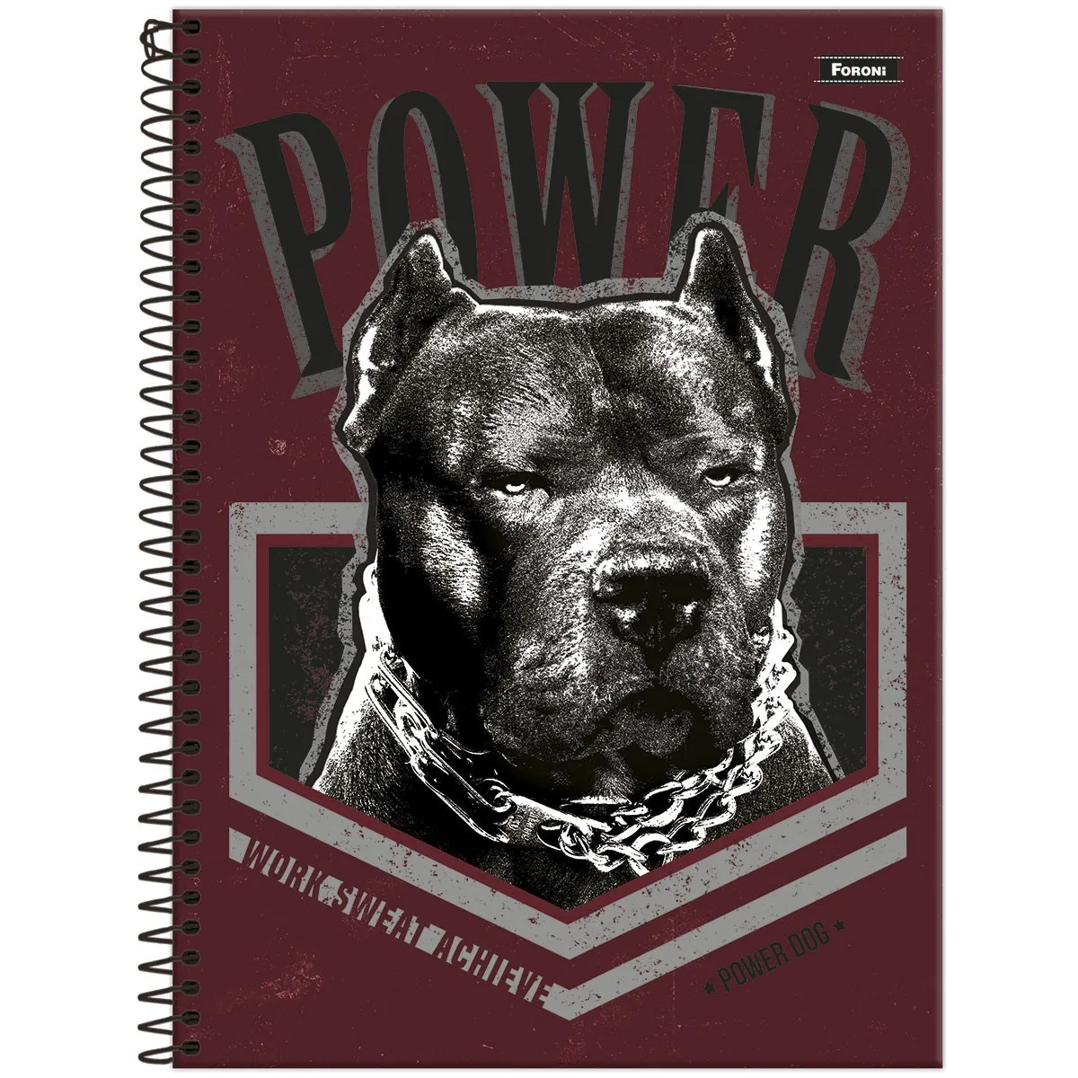 Caderno Universitário Power Dog 1 Matéria 80 Folhas - Foroni - Imagem 3